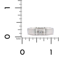 18K White Gold Single Diamond Band, 18k white gold, Long's Jewelers