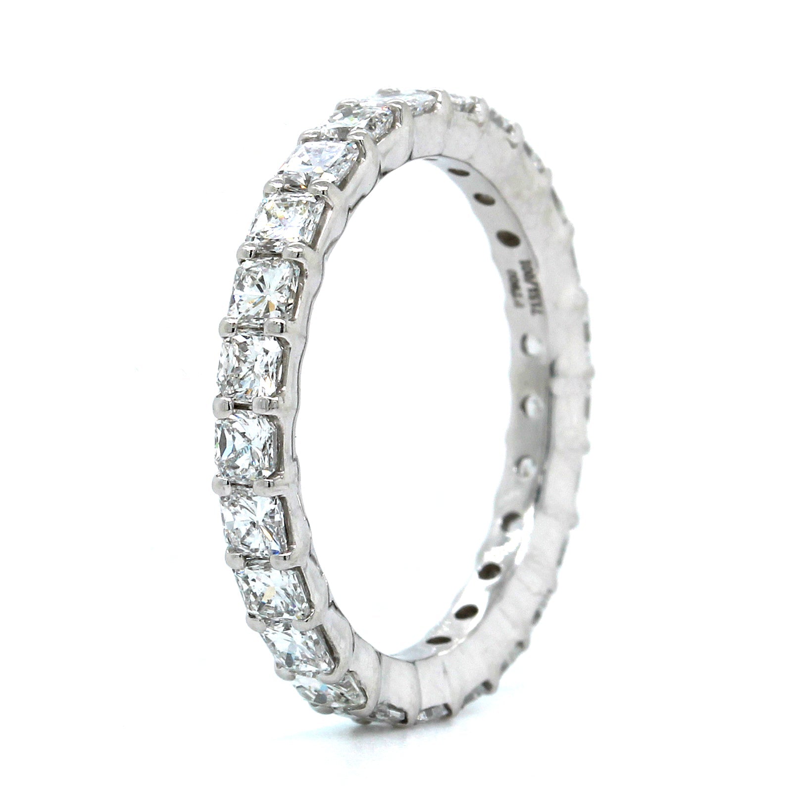 Platinum Radiant Cut Diamond Eternity Band