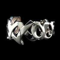 Tiffany Paloma Picasso Sterling Silver Estate Love and Kisses Graffiti Cuff Bracelet