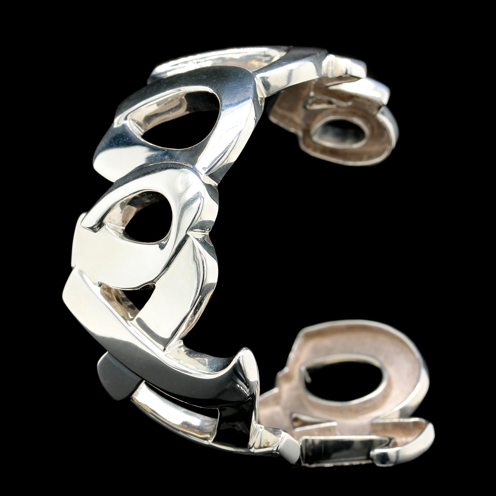 Tiffany Paloma Picasso Sterling Silver Estate Love and Kisses Graffiti Cuff Bracelet