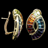 H. Stern 18K Yellow Gold Estate Gem-Set Earrings