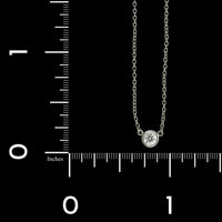 Tiffany & Co. Elsa Peretti Platinum Estate Diamond by the Yard Single Diamond Pendant Neckalce