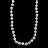 18K White Gold Estate Cultured Pearl Necklace