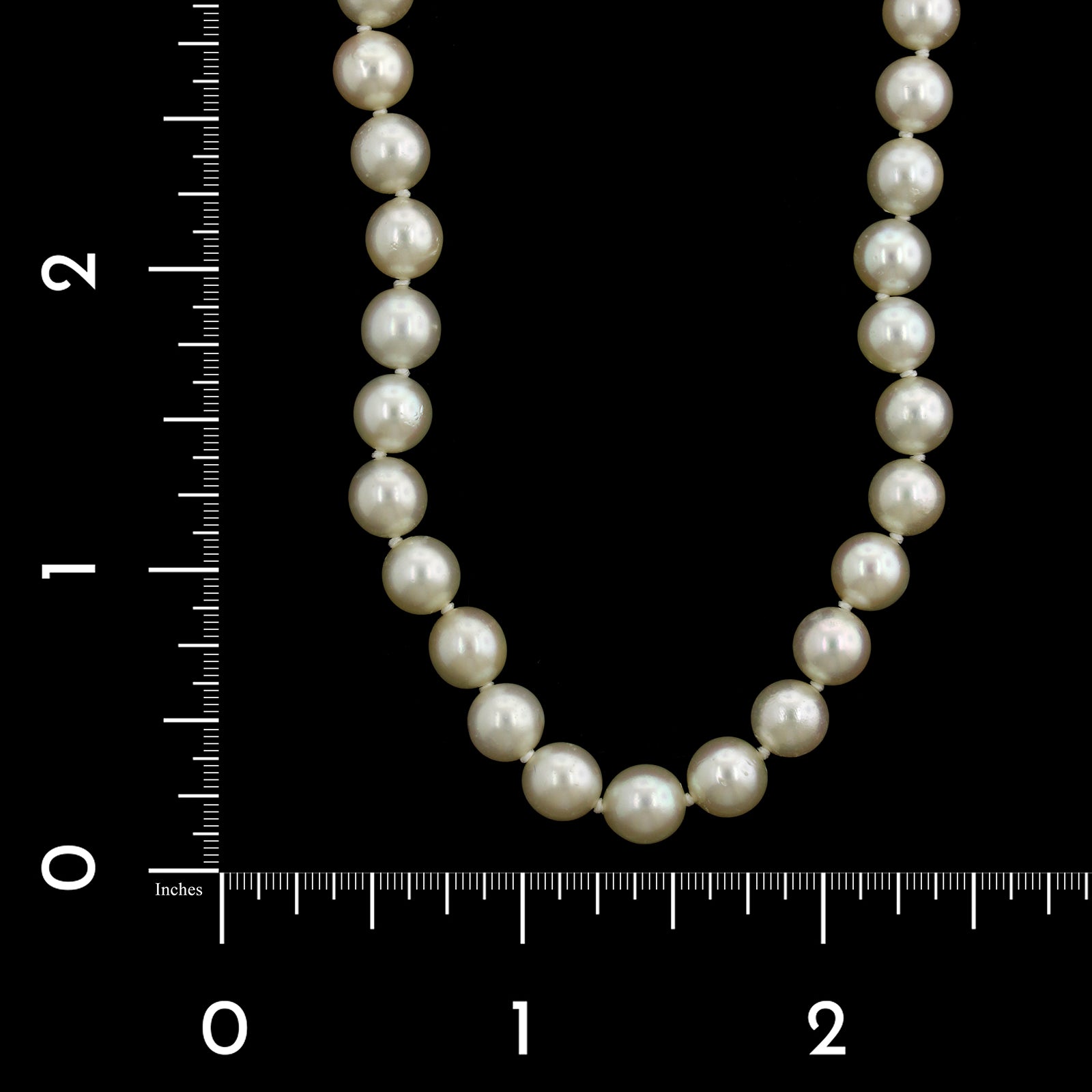 18K White Gold Estate Cultured Pearl Necklace