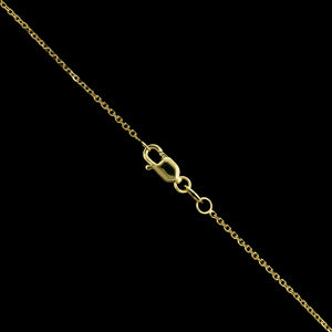 14K Yellow Gold Estate Diamond Hand Pendant Necklace