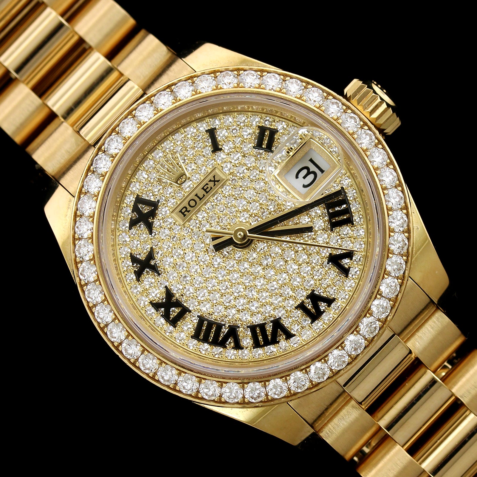 Ladies Rolex Yellow Gold Estate Datejust Wristwatch