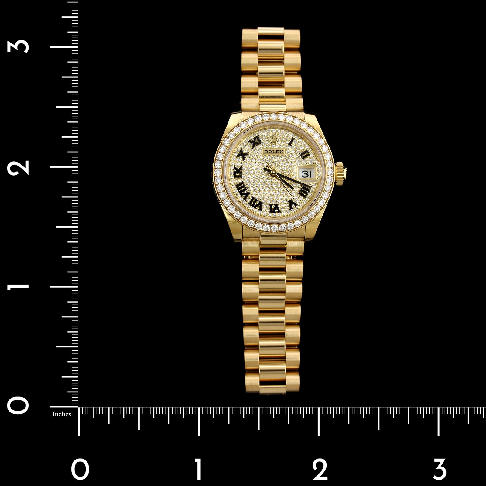 Ladies Rolex Yellow Gold Estate Datejust Wristwatch