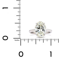 Platinum Oval Diamond Hidden Halo Engagement Ring