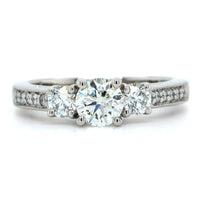 Platinum 3 Stone Diamond Engagement Ring