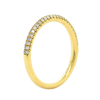 18K Yellow Gold Pave Wedding Band