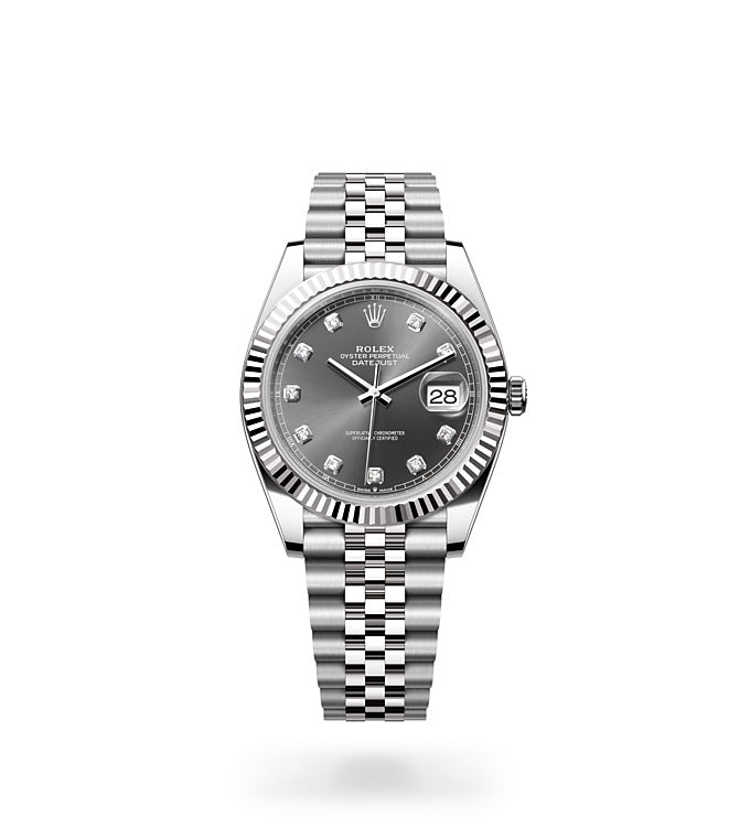 Datejust 41, Oyster, 41 mm, Oystersteel and white gold Front Facing