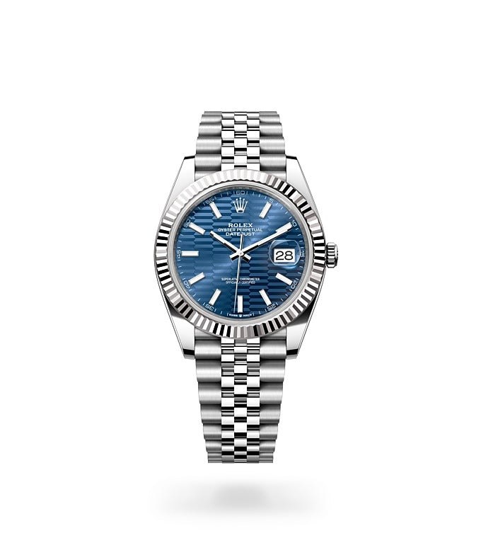 Datejust 41, Oyster, 41 mm, Oystersteel and white gold Front Facing