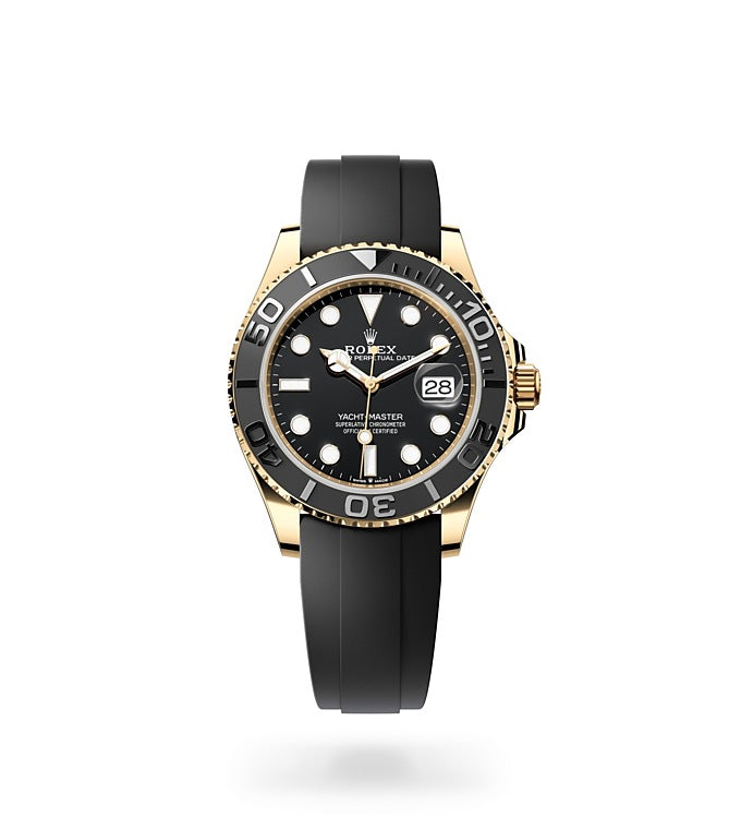 Yacht-Master 42, Oyster, 42 mm, yellow gold Front Facing