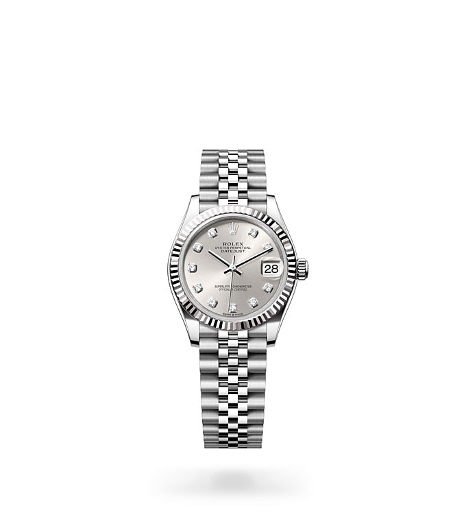 Datejust 31, Oyster, 31 mm, Oystersteel and white gold Front Facing