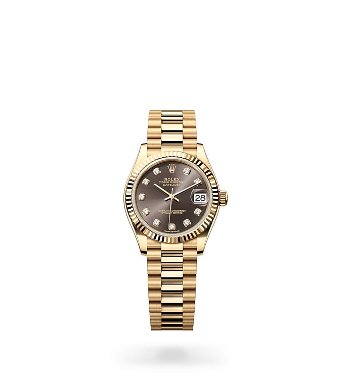 Datejust 31, Oyster, 31 mm, yellow gold Front Facing