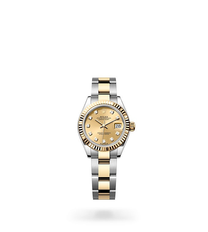 Lady-Datejust, Oyster, 28 mm, Oystersteel and yellow gold Front Facing