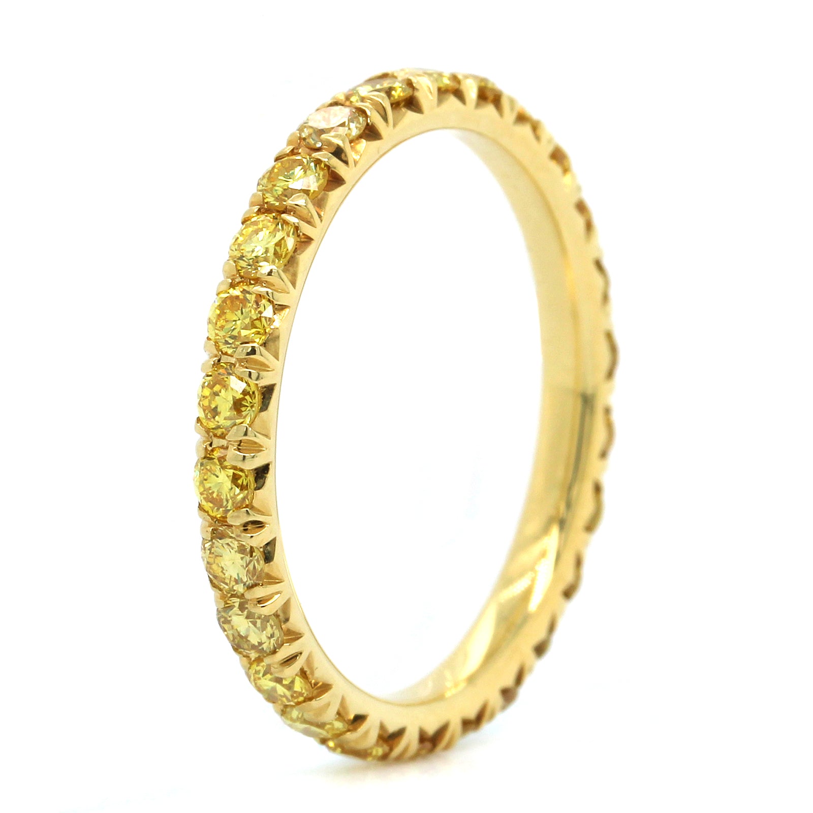 18K Yellow Gold Fancy Yellow Diamond Eternity Band