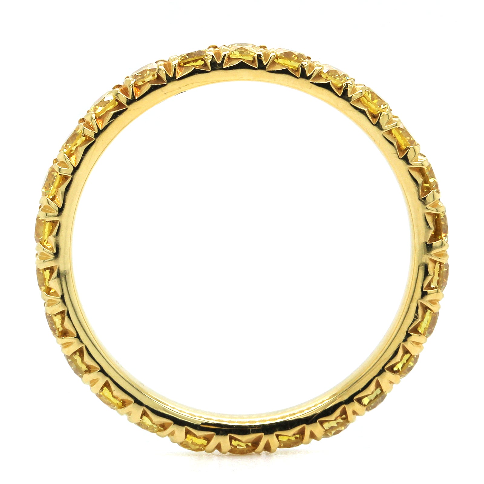 18K Yellow Gold Fancy Yellow Diamond Eternity Band