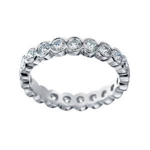 Platinum Bezel Set Eternity Band