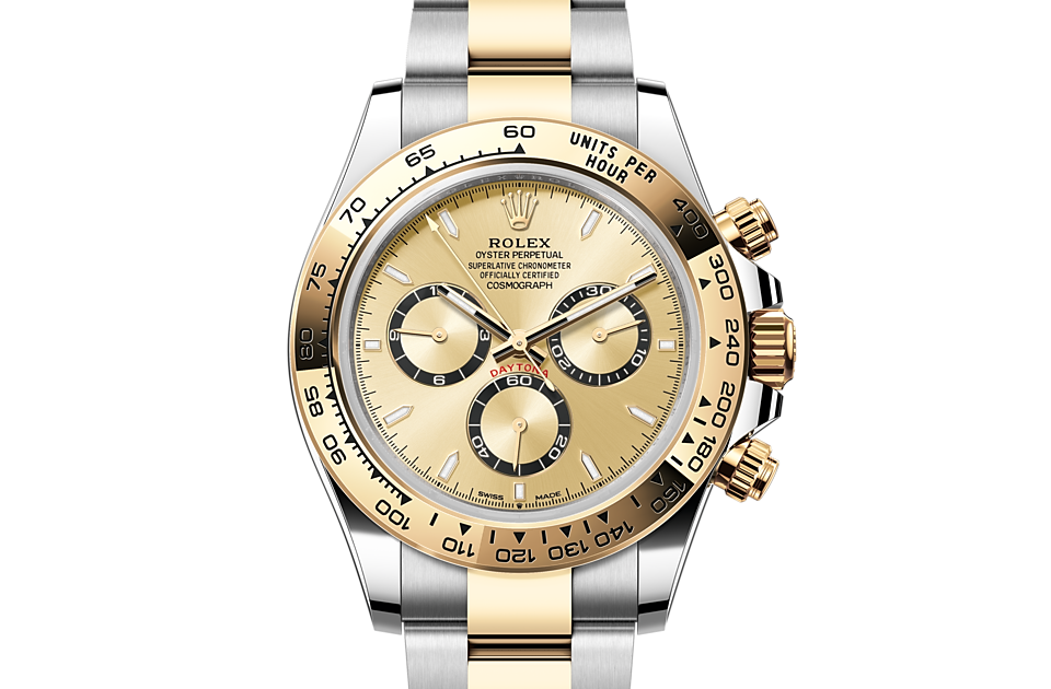 Cosmograph Daytona, Oyster, 40 mm, Oystersteel and yellow gold Front Facing