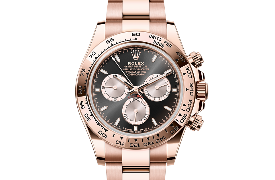 Cosmograph Daytona, Oyster, 40 mm, Everose gold Front Facing