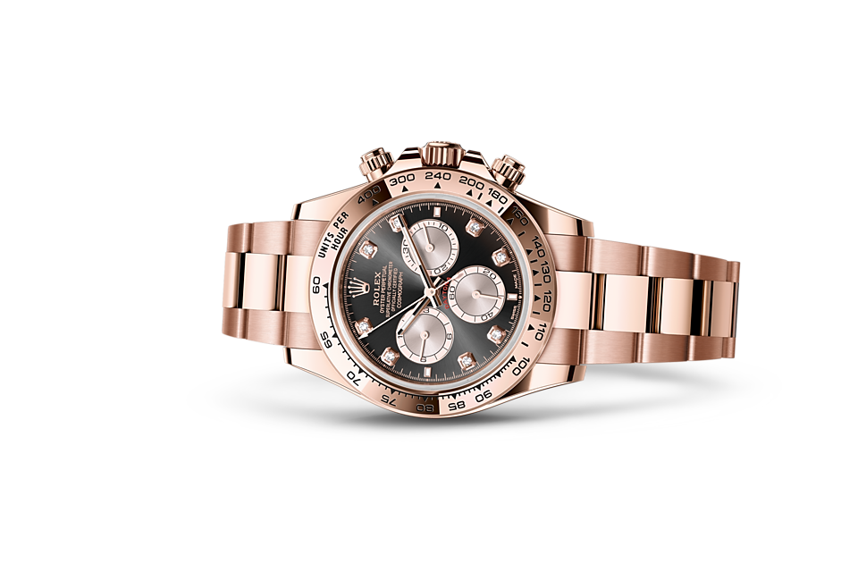 Cosmograph Daytona, Oyster, 40 mm, Everose gold Laying Down